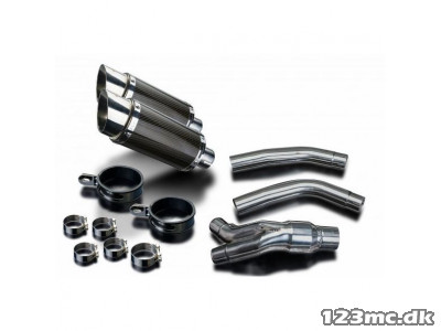 Delkevic dobbelt runde carbon Udstødninger - Yamaha YZF-R1 2004-2006