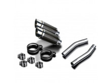 Delkevic dobbelt runde Carbon Udstødninger - Yamaha YZF-R1 2007-2008