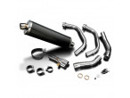DELKEVIC Komplet 2-1 oval carbon udstødning CMX 500 (17-24) til Honda CMX 500 Rebel