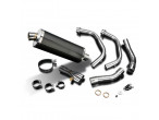 DELKEVIC Komplet 2-1 oval carbon udstødning CMX 500 (17-24) til Honda CMX 500 Rebel