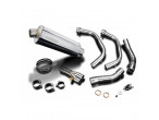 DELKEVIC Komplet 2-1 oval rustfri udstødning CMX 500 (17-24) til Honda CMX 500 Rebel