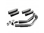 DELKEVIC Komplet 2-2 bull nose 410mm udstødning VL 800 (01-16) til Suzuki VL 800 Intruder