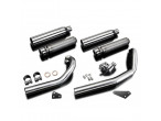 DELKEVIC Komplet 2-2 bull nose 410mm udstødning XVS 650 (97-03) til Yamaha XVS 650 Drag Star