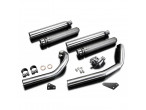 DELKEVIC Komplet 2-2 bull nose 550mm udstødning XVS 650 (97-03) til Yamaha XVS 650 Drag Star