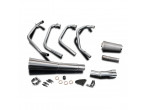 Delkevic Komplet 4-1 Udstødning Megaphone Rustfri CB 550 Four (75-77) til Honda