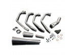 Delkevic Komplet 4-1 Udstødning Megaphone Rustfri CB 750 F (75-76) til Honda CB 750 Four