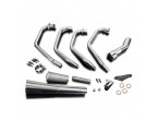 Delkevic Komplet 4-1 Udstødning Megaphone Rustfri CB 750 F (77-78) til Honda CB 750 Four