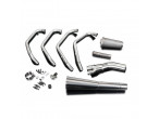 Delkevic Komplet 4-1 Udstødning Megaphone Rustfri CB 750 K (69-76) til Honda
