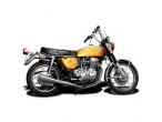 Delkevic Komplet 4-1 Udstødning Megaphone Rustfri CB 750 K (69-76) til Honda