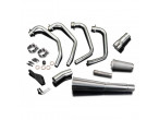 Delkevic Komplet 4-1 Udstødning Megaphone Rustfri CB 750 K (78-83) til Honda CB 750 Four