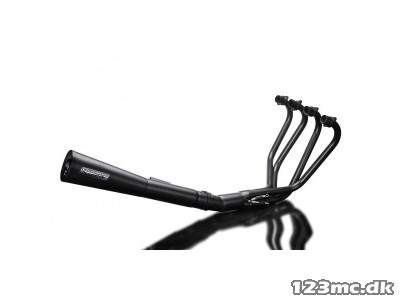 Delkevic Komplet 4-1 Udstødning Megaphone Sort CB 550 Four (75-77)