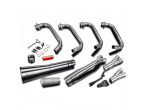 Delkevic Komplet 4-1 Udstødning Megaphone Sort CB 750 F (92-03) til Honda CB 750 Four