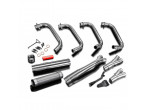 Delkevic Komplet 4-1 Udstødning Straight Rustfri CB 750 F (92-03) til Honda CB 750 Four