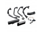 Delkevic Komplet 4-1 Udstødning Straight Sort CB 550 Four (75-77) til Honda