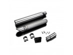 Delkevic Slip-On Rustfri Slash Cut LS650 (86-18) til Suzuki