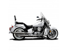 DELKEVIC slip on slash cut 550mm udstødning XVS 1100 Dragstar/Classic (98-09)