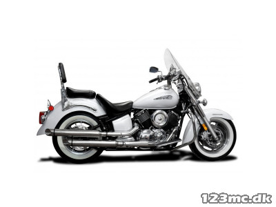 DELKEVIC slip on slash cut 550mm udstødning XVS 1100 Dragstar/Classic (98-09)
