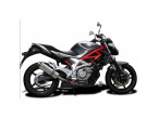 Delkevic Slip-on Udstødning Rustfri  SFV650 (09-16) til Suzuki SFV 650 Gladius