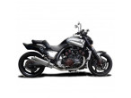 Delkevic Slip-On Udstødning Rustfri V-Max 1700 (09-16) til Yamaha
