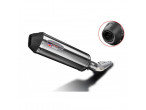 DELKEVIC SLIP ON UDSTØDNING Rustfri X-oval FZS 600 (98-03) til Yamaha FZ6