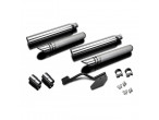 Delkevic Slipon Udstødning Rustfri Slash Cut VTX 1300C (01-09) til Honda