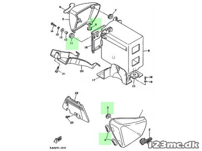 Gummi til montering af sideskjolde - Sæt