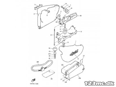 Gummi til montering af sideskjolde - Sæt XV750SE