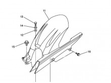 Hugger / Kædeskærm - Yamaha FZ6 2004-08