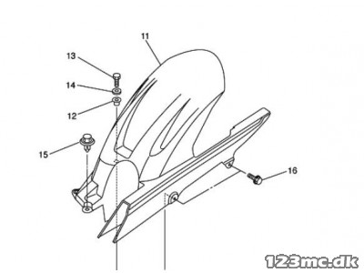 Hugger / Kædeskærm - Yamaha FZ6 2004-08