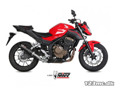 Mivv GP Sort Rustfri Med Carbon Udstødning CB 500 F (16-18)