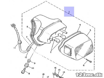 Original baglygte - XV 535