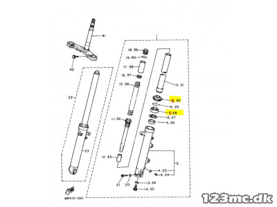 Originale pakdksåer + støvhætter til Yamaha XJ600S Diversion 1993