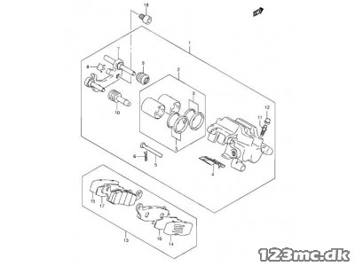 Repkit Bremse kaliber Bag - Suzuki M1800