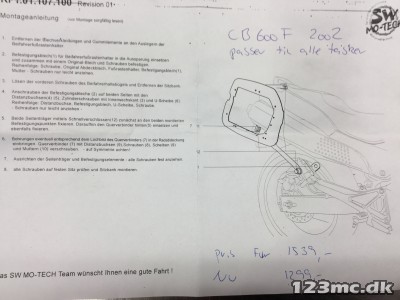 Sw-Motech montage kit for tasker, Honda CB600F