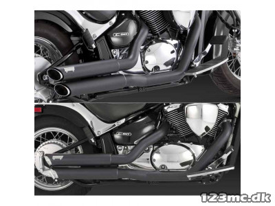 Vance & Hines Twin Slash Sort Udstødning Suzuki
