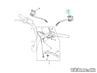 Venstre styrkontakt Original - Yamaha JogR